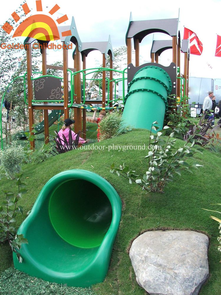 outdoor straight tube slide