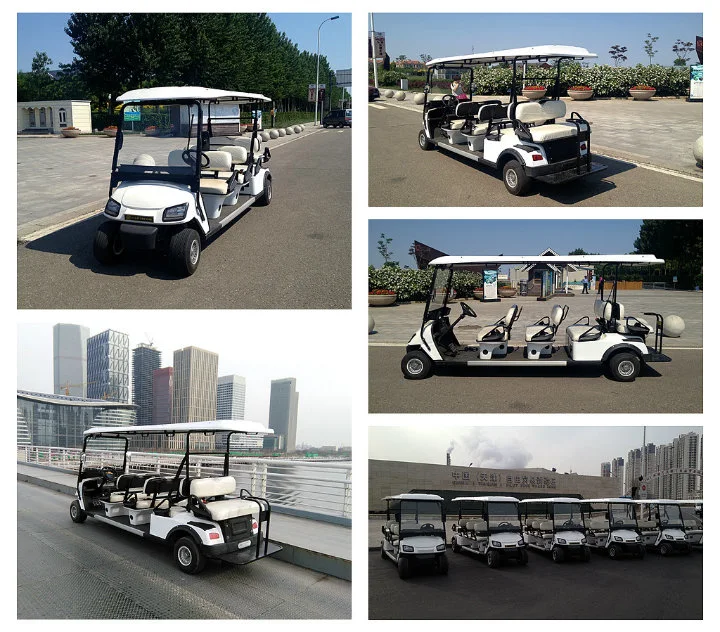 Chinese Manufacturer off Road 8 Seats Electric Golf Buggy for Tourist with Ce Certification
