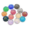 12 MM résine plat rond finition AB Cabochons Druzy charmes Flatback couleur Druzy résine Cabochon bijoux