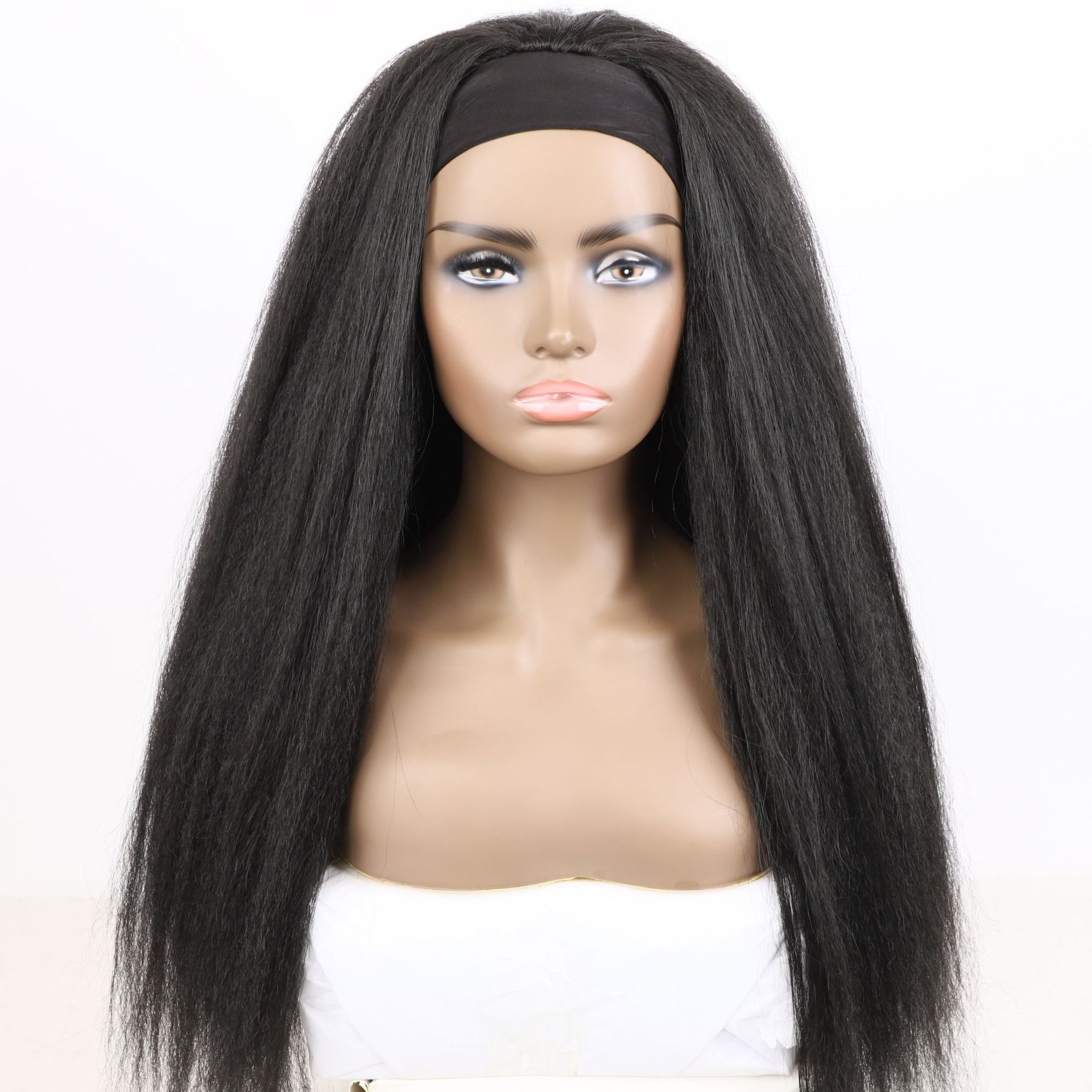 Manufacturer Supplier Cheap Braided Hair wholesale bob style body wave straight synthetic hair headband wig for black women