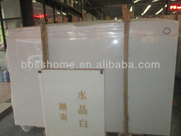 Crystal vietnam pure white marble slab