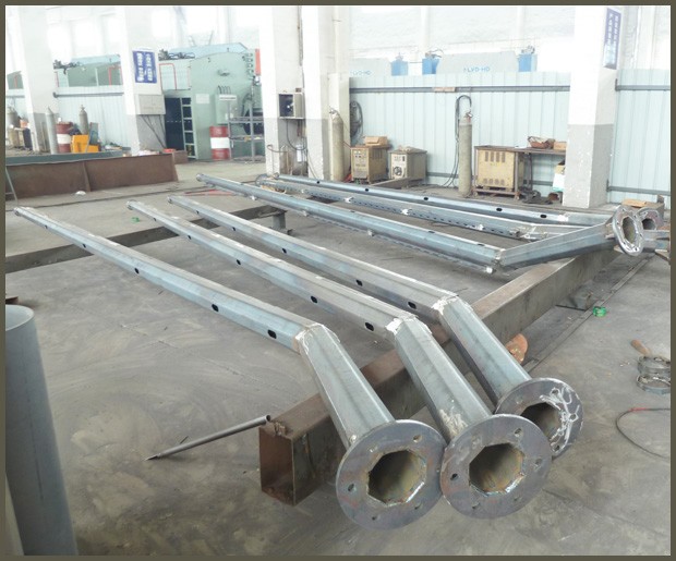 galvanized steel cctv camera mounting poles, sign poles