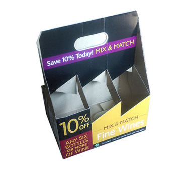 Kraft Paper Box Hold 6 Bottles Beer Carrier