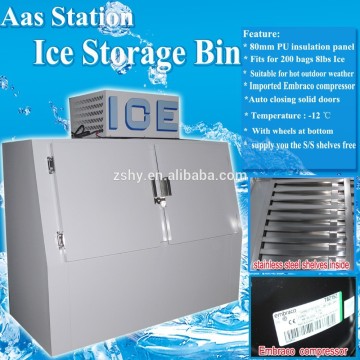 gas station ice storage bin holds 200 bags ice