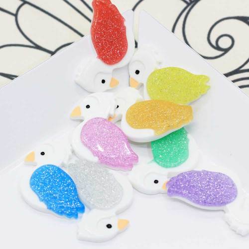 Cute Colorful Mini Bird Beads Charms Flat Back Handmade Decor Slime Filler Phone Shell Ornaments DIY Art Craft