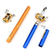Lightweighted Mini Portable Pocket Fish Pen Aluminum Alloy Fishing Rod for Kids