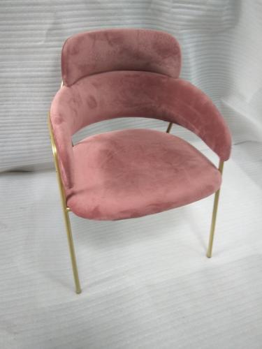 Chaise de restaurant en acier inoxydable Gold Gold Legs