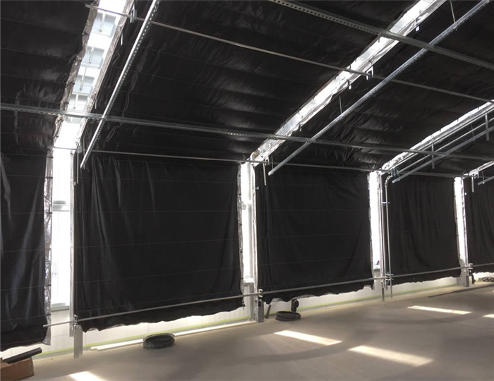 Black out curtain greenhouse for medical plants