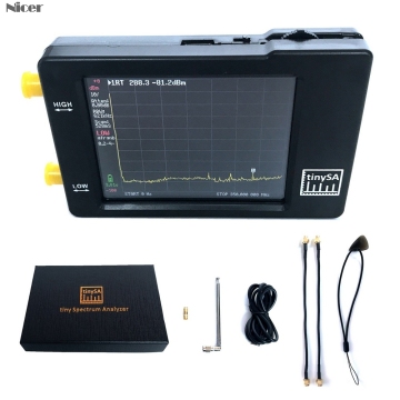 Professional Tiny Spectrum Analyzer 2.8 Inch Touching Display Screen Spectrum Analyzers With 100KHz-350MHz Input Frequency Range