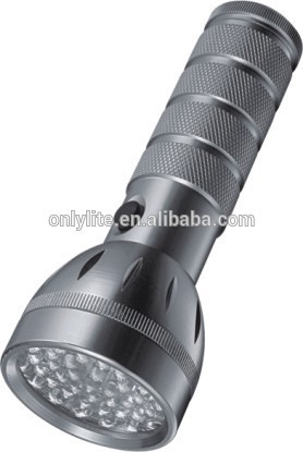 High light 41LED Round Aluminum Flashlight torch with 3AAA dry battery
