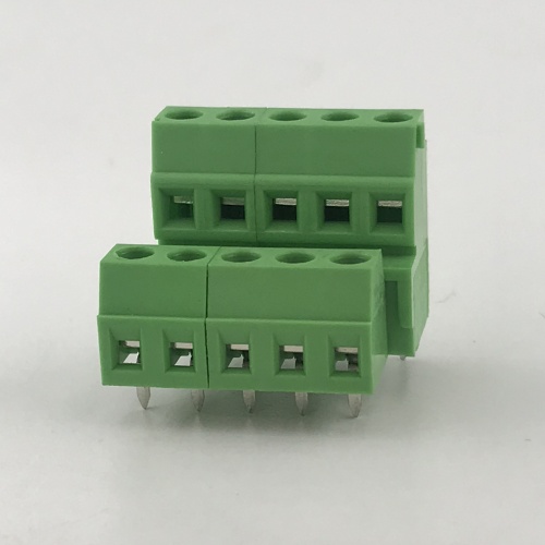 PCB high and low position two row terminals