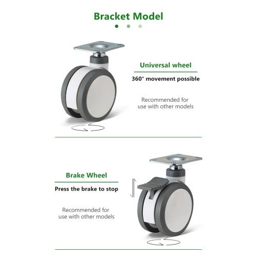 Wheels Swivel OEM TPR Faster per l&#39;equipaggiamento ospedaliero