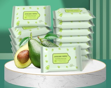 New-born baby care wet tissue Fresh avocado wipes 10pcs/bag Daily care and skin clean 5 bags/lot Green safety