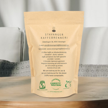 Recyclebare witte bruine kraft papieren zakken met je eigen logo