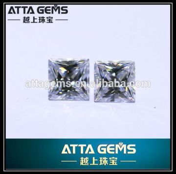 princess cut white zirconia stone attagems Guangzhou