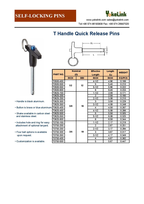 T Handle Quick Release Pins Katalógus__3 T Handle Quick Release Pins Catalogue__3
