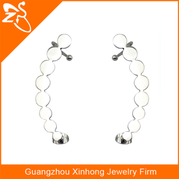 surgical steel ear climber earrings, ear cuffs ear wraps, fashion ladies stud earring