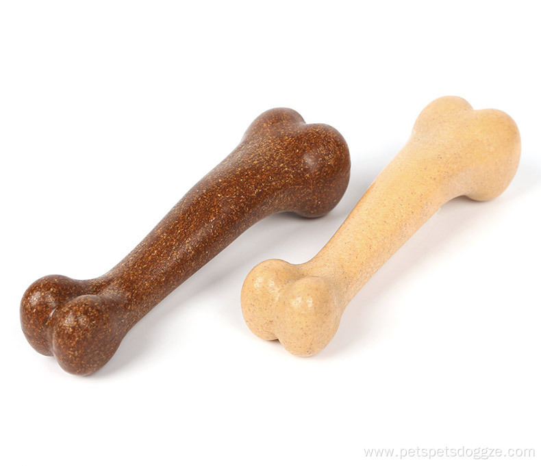 Bone Shape Pet Toys Beef Molar Training Wood