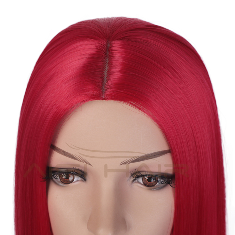 Aisi Hair Short Red Heat Resistant  Synthetic Fiber Hair Wigs For White Black Women Cosplay Wigs Straight  Bob Hairstyle Wigs
