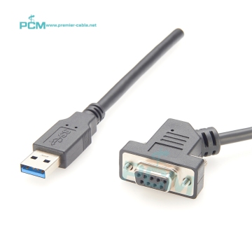 USB to DB9 Female 45 Degree RS232 FTDI Serial Communication Cable for GPS Devices