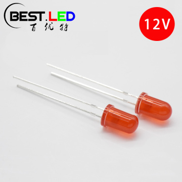 5 мм светодиод красный 12 В 20 мА встроенный резистор