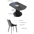 Rotating Rock Plate Simple Dining Table Set