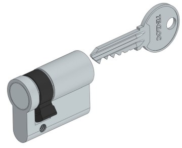 Half sided euro lock cylinder
