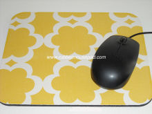 Natural Rubber Mouse Pad, Smooth Fabric Computer Mouse Mat 21x18cm