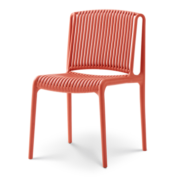 Custom Plastic Cafe Dining Chairs with Back Support - Bright Colored Options