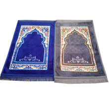 Washed Velvety Prayer Mat – Modern Floral Design for Men and Women