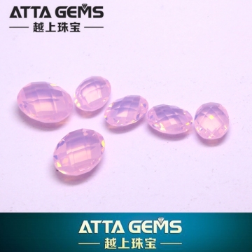 Loose gemstone nano opal pink #002-synthetic pink opal wholesale