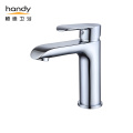 Beautiful smooth cylindrical washbasin hot and cold faucet