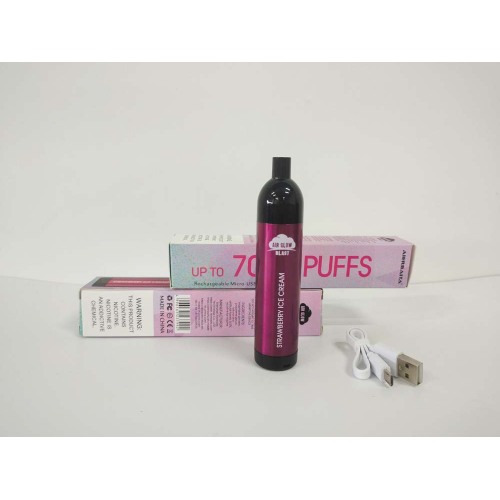 Caneta Vape recarregável 7000 Puffs luz LED colorida