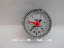 read pointer black electrophoresis double pointer pressure gauge with center back connection