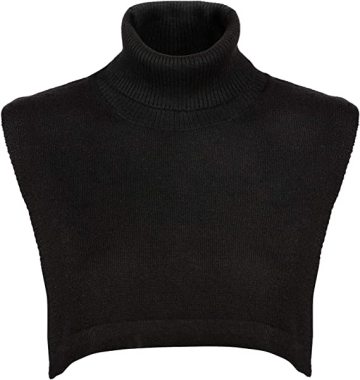 Winter Rib-Knit Turtleneck Fake Collar