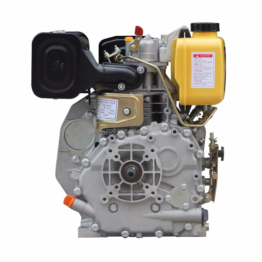 ZH170F Air-cooled 4-Stroke OHV Double Cylinder Recoil/Electric 4hp diesel engine