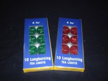 Box of 10 Beautiful Metallic Tealight Candles