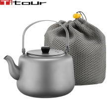 Outdoor Camping Pure Titanium Kettle Teapot Set