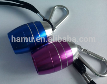 Mini aluminum flashlights with lock catch