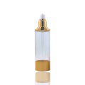 luxe plating gouden deksel plastic frosted airless fles