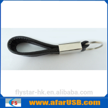 Leather keychain usb flash drive