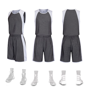 Uniformes de equipo cortos atléticos de jersey de baloncesto reversible