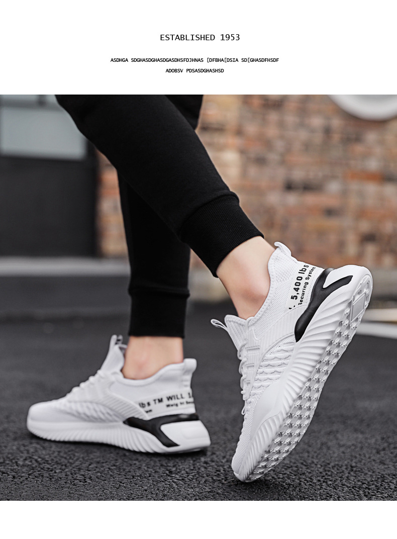 2021 Fashion New Designs Excellent European Style Fly Knitted Mesh Sports Shoes For Men