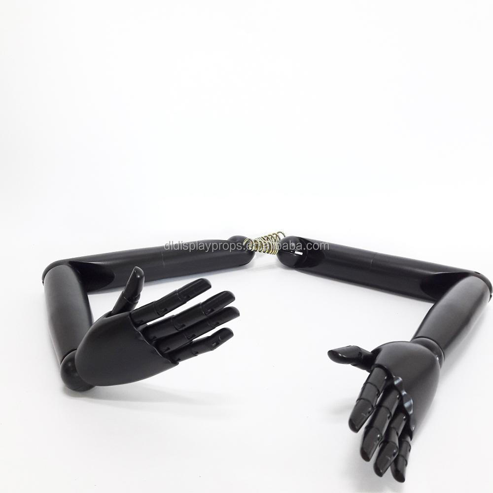 DL1389 Flexible articulated Black wooden arms model for female mannequin