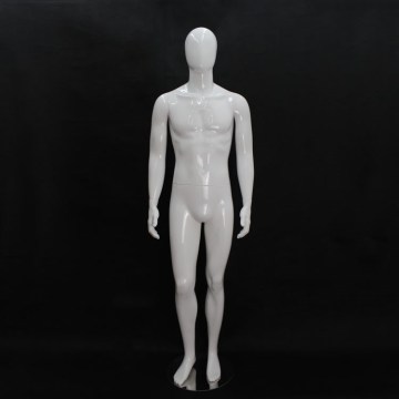 glossy white plastic male mannequin