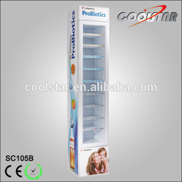 Beverage Cooler Portable single glass door upright refrigerating showcase