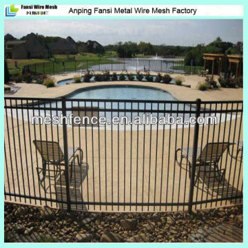 Security galvanized flat top steel tubular fence