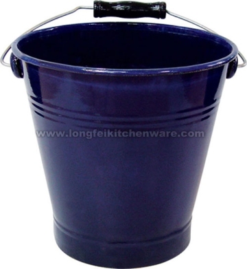 Blue Color Enamel Bucket Without Lid