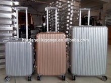 502# 2015 popular style cheap trolley plastic 3 piece suitcase set aluminum luggage set