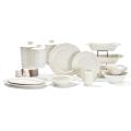 Amazon Stoneware Ceramic Dinner White Plates sätter servis